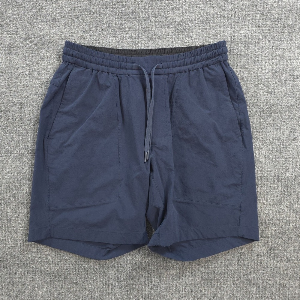 Lululemon Shorts Mens M Blue Bowline Stretch Performance Run Gym Training Sports